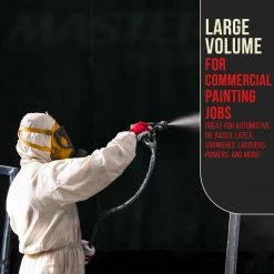 TCP Global Pressure Pots Commercial 2-1/2 Gallon Paint Pressure Tank With Spray Gun And 10' Air And Fluid Hose Assembly