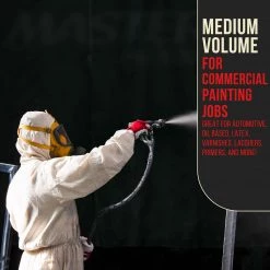 TCP Global 2 Quart Paint Pressure Pot With Spray Gun And 5' Air And Fluid Hose Assembly