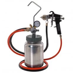 TCP Global 2 Quart Paint Pressure Pot With Spray Gun And 5' Air And Fluid Hose Assembly