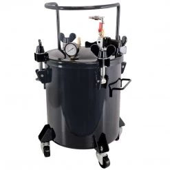 TCP Global Pressure Pots 5 Gallon (20 Liters) Pressure Pot Tank For Resin Casting - Heavy Duty Powder Coated Pot With Air Tight Clamp On Lid, Caster Wheels, Regulator, Gauge