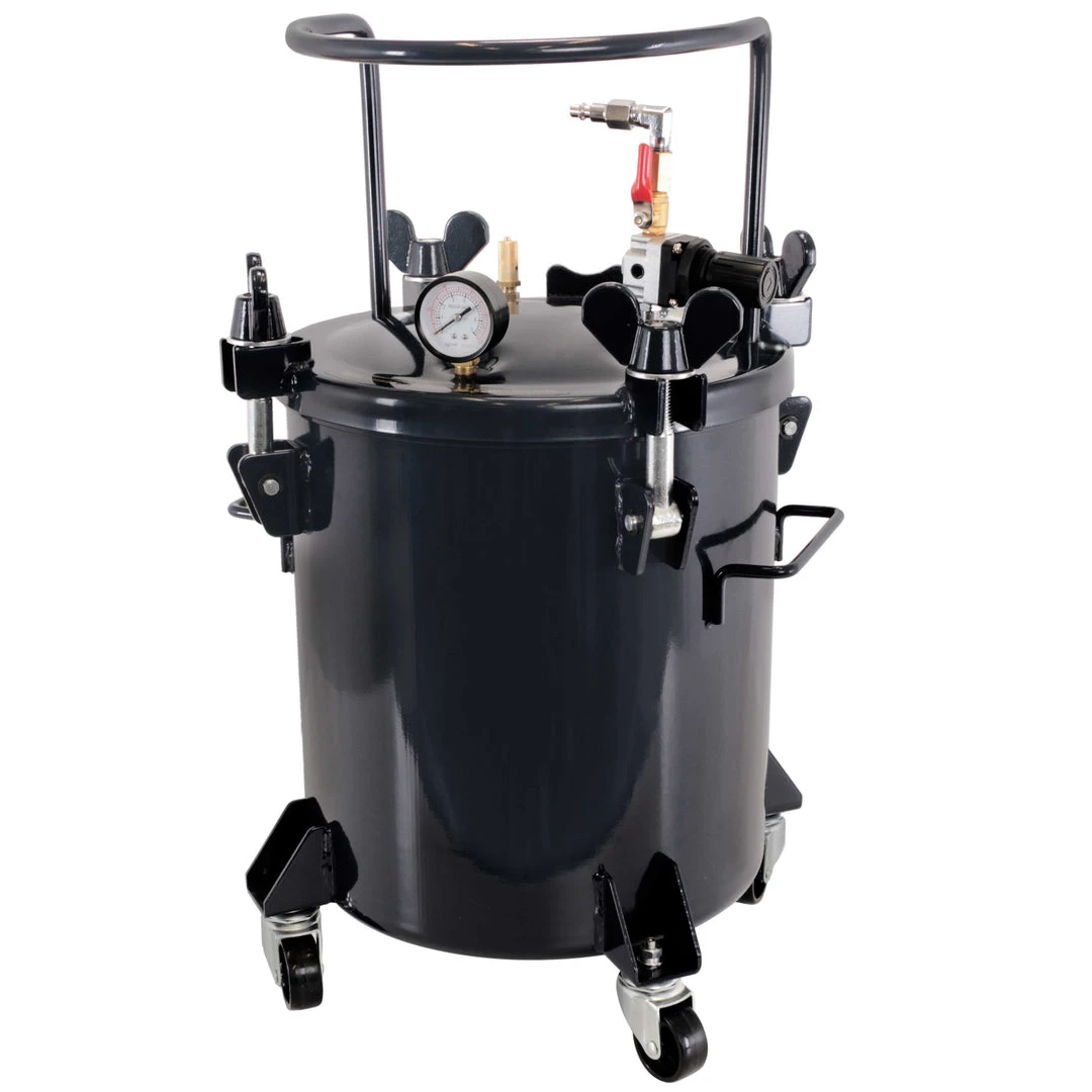 TCP Global Pressure Pots 5 Gallon (20 Liters) Pressure Pot Tank For Resin Casting - Heavy Duty Powder Coated Pot With Air Tight Clamp On Lid, Caster Wheels, Regulator, Gauge 3 TCP Global Pressure Pots 5 Gallon (20 Liters) Pressure Pot Tank For Resin Casting - Heavy Duty Powder Coated Pot With Air Tight Clamp On Lid, Caster Wheels, Regulator, Gauge