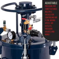 TCP Global Commercial 5 Gallon (20 Liters) Spray Paint Pressure Pot Tank With Air Powered Mixing Agitator 13 TCP Global Commercial 5 Gallon (20 Liters) Spray Paint Pressure Pot Tank With Air Powered Mixing Agitator