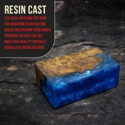 TCP Global 10 Gallon (38 Liters) Pressure Pot Tank For Resin Casting - Heavy Duty Powder Coated Pot With Air Tight Clamp On Lid, Caster Wheels, Regulator, Gauge