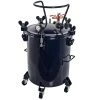 TCP Global 10 Gallon (38 Liters) Pressure Pot Tank For Resin Casting - Heavy Duty Powder Coated Pot With Air Tight Clamp On Lid, Caster Wheels, Regulator, Gauge
