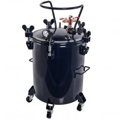 TCP Global 10 Gallon (38 Liters) Pressure Pot Tank For Resin Casting - Heavy Duty Powder Coated Pot With Air Tight Clamp On Lid, Caster Wheels, Regulator, Gauge