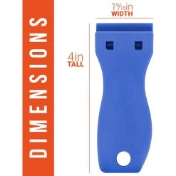 TCP Global 3-Piece Window Glass Scraper Razor Blade Holders With Plastic Razor Blades (Box Of 100)