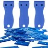 TCP Global 3-Piece Window Glass Scraper Razor Blade Holders With Plastic Razor Blades (Box Of 100) 2 TCP Global 3-Piece Window Glass Scraper Razor Blade Holders With Plastic Razor Blades (Box Of 100)