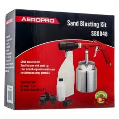 TCP Global TCPglobal Brand Air Sand Blasting Gun With Sand Recovery System (includes Abrasive) Sandblaster & Accessories