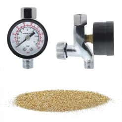 TCP Global Gravity Feed Sand Blaster Gun Kit, Spray Blasting, 2 Ceramic Nozzles Sandblaster & Accessories