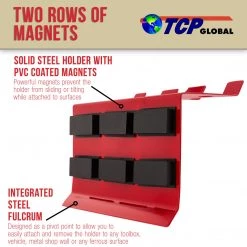 TCP Global Magnetic Paint Spray Gun Holder Stand 5 Gravity Siphon Feed HVLP Air Hose Booth