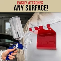 TCP Global Magnetic Paint Spray Gun Holder Stand 5 Gravity Siphon Feed HVLP Air Hose Booth