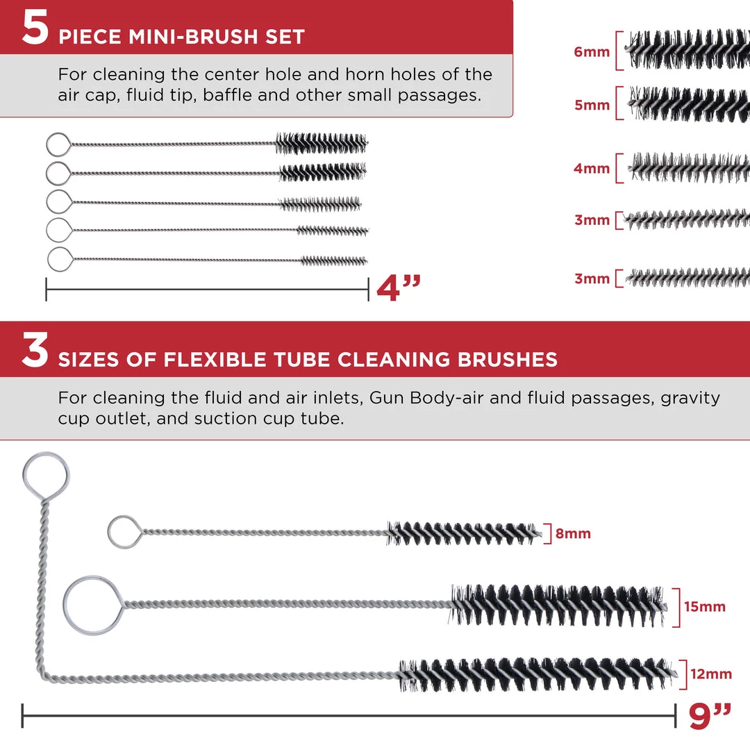 TCP Global Pro 23 Piece Spray Gun Cleaning Kit With Case For HVLP Air Tool Paint Gravity Detail Airbrush Cleaning Kits 5 TCP Global Pro 23 Piece Spray Gun Cleaning Kit With Case For HVLP Air Tool Paint Gravity Detail Airbrush Cleaning Kits