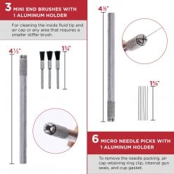 TCP Global Pro 23 Piece Spray Gun Cleaning Kit With Case For HVLP Air Tool Paint Gravity Detail Airbrush Cleaning Kits 11 TCP Global Pro 23 Piece Spray Gun Cleaning Kit With Case For HVLP Air Tool Paint Gravity Detail Airbrush Cleaning Kits