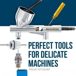 TCP Global Airbrush Cleaning 25 Piece Needle & Brush Cleaning Tool Set Kit For Carburetor, Airbrush, Spray Gun - 18 Wire Needles, 5 Brushes, 1 Sharp Pick - Carb Cabon Jet Cleaner