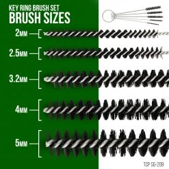 Master Airbrush 13 Piece Airbrush Cleaning Kit - 5 Pc Cleaning Needles, 5 Pc Cleaning Brushes, 1 Wash Needle, & Airbrush Resource Center Link Card