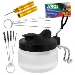 Master Airbrush 13 Piece Airbrush Cleaning Kit - 5 Pc Cleaning Needles, 5 Pc Cleaning Brushes, 1 Wash Needle, & Airbrush Resource Center Link Card