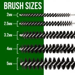 Master Airbrush Cleaning Kits 5 Piece Mini Cleaning Brush Set Kit, Clean Airbrush, Paint Spray Gun, Nozzle Tip, Tattoo Tube, Includes How-To-Airbrush Link Card