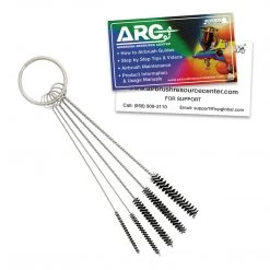Master Airbrush Cleaning Kits 5 Piece Mini Cleaning Brush Set Kit, Clean Airbrush, Paint Spray Gun, Nozzle Tip, Tattoo Tube, Includes How-To-Airbrush Link Card