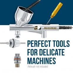 Master Airbrush 12 Piece Airbrush Cleaning Kit - 5 Pc Cleaning Needles, 5pc Cleaning Brushes, 1 Wash Needle, How To Book