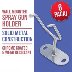 TCP Global Wall Mount Gravity Feed Spray Gun Holder (Pack Of 6)