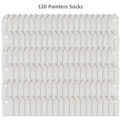 TCP Global Painters Spray Socks, Universal Fit (Case Of 120) - Snug Soft Stretch Cotton Hood Mask - Protection From Paint Over-Spray, Sanding Dust, Dirt Debris