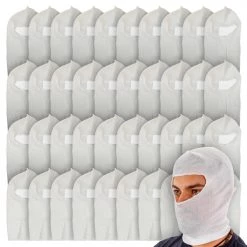 TCP Global Painters Spray Socks, Universal Fit (Case Of 40) - Snug Soft Stretch Cotton Hood Mask - Protection From Paint Over-Spray, Sanding Dust, Dirt, Debris