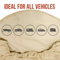 TCP Global Set Of 4 - Oxford Waterproof Canvas Wheel Tire Covers, Fits From 30