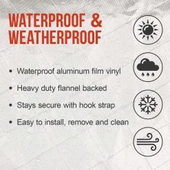 TCP Global Wheels & Tires Set Of 4 - Waterproof Aluminum Film Tire Protector With Cotton Lining & Straps , Fits Tire Diameters 27