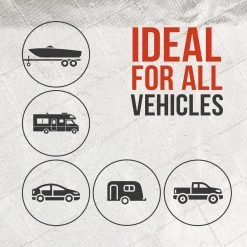 TCP Global Wheels & Tires Set Of 4 - Waterproof Aluminum Film Tire Protector With Cotton Lining & Straps , Fits Tire Diameters 27