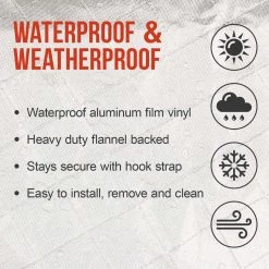 TCP Global Set Of 4 - Waterproof Aluminum Film Tire Protector With Cotton Lining & Straps , Fits Tire Diameters 30