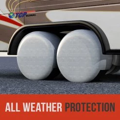 TCP Global Set Of 4 - Waterproof Aluminum Film Tire Protector With Cotton Lining & Straps , Fits Tire Diameters 30