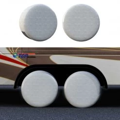 TCP Global Set Of 4 - Waterproof Aluminum Film Tire Protector With Cotton Lining & Straps , Fits Tire Diameters 30" To 32"