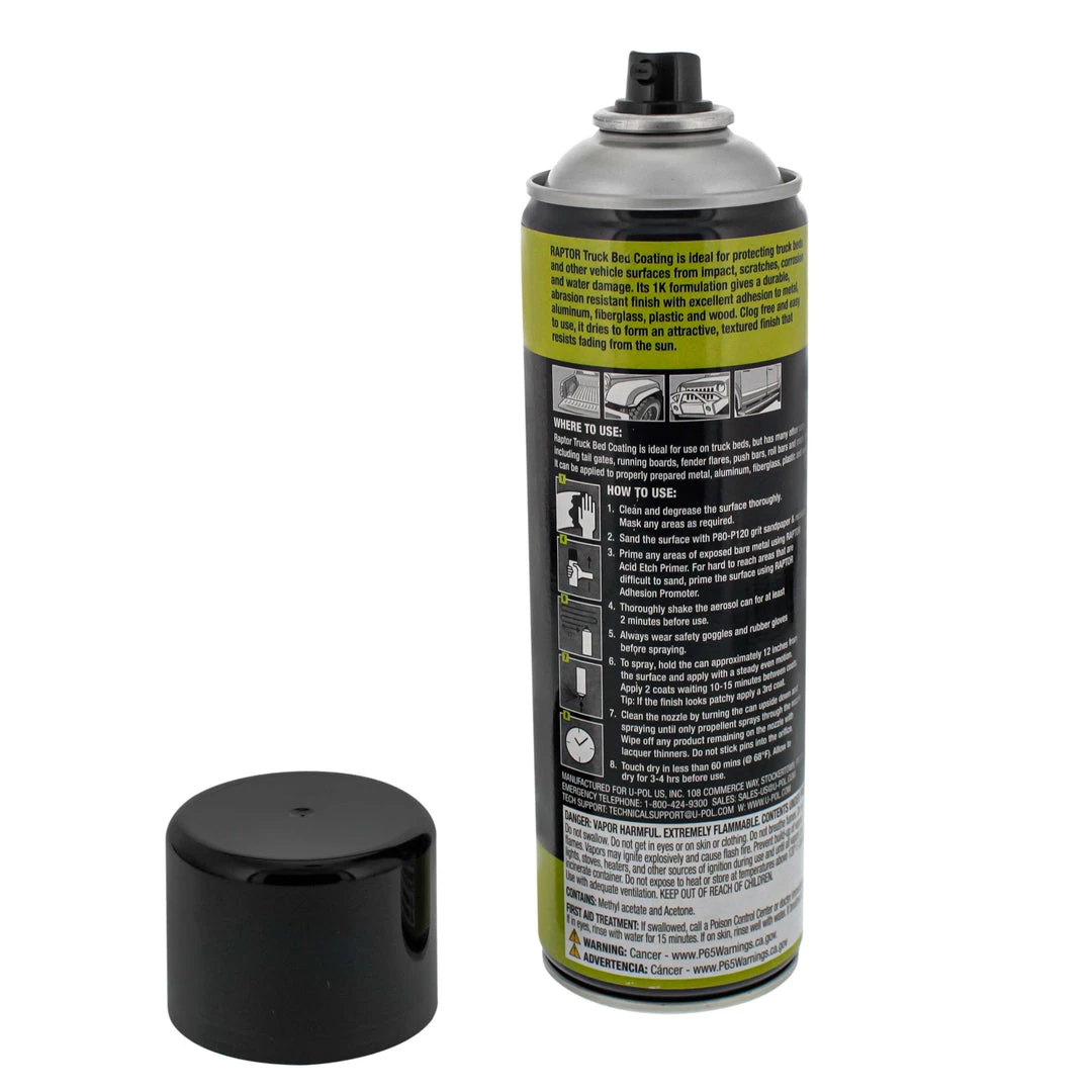 U-Pol Raptor Black Truck Bed Coating 14.3 Ounce Aerosol Can (Pack Of 3) 4 U-Pol Raptor Black Truck Bed Coating 14.3 Ounce Aerosol Can (Pack Of 3)