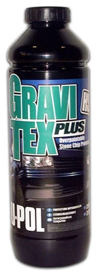 U-Pol Chip & Gravel Guard Gravitex Plus HS Stone Chip Protector, Black, 1 Liter Bottle