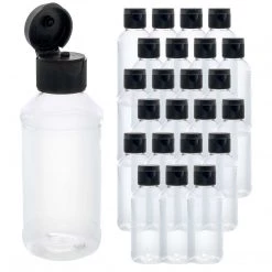 U.S. Art Supply 8 Ounce Squeeze PET Plastic Bottles With Flip Cap - BPA-free, Food Safe, Medical Grade Plastic, Acrylic Pouring Paint (Pack Of 24)