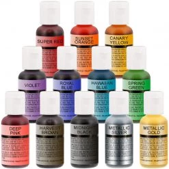 U.S. Cake Supply Complete Cake Decorating Airbrush Kit With A Full Selection Of 12 Vivid Airbrush Food Colors