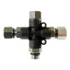 Master Airbrush 3-Way Airbrush Air Hose Splitter Manifold With 1/8" Fittings And Plugs Airbrush Fittings