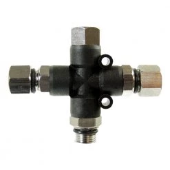 Master Airbrush 3-Way Airbrush Air Hose Splitter Manifold With 1/8" Fittings And Plugs Airbrush Fittings