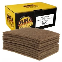 Dura-Gold Premium 6" X 9" Gold Coarse Scuff Pads, Box Of 10 - Scuffing, Sanding, Paint Primer Prep Adhesion Scratch - Surface Preparation Automotive Scuffpads
