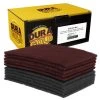Scuffpads Dura-Gold Premium 6" X 9" Scuff Pads, 5 Each Maroon General Purpose & 5 Each Gray Ultra Fine - Scuffing, Sanding, Auto Paint Surface Adhesion Prep
