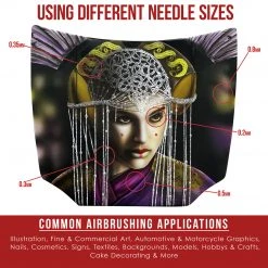 Master Airbrush Master G65 Studio Airbrush Set With 6 Different Airbrush Models (3 Gravity Feed, 2 Siphon Feed, 1 Side Feed) Gravity Feed Airbrushes