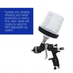 Master Pro MPS Cups & Liners Master Paint System MPS Disposable Paint Spray Gun Cup Liners And Lid System, 40 Pack Standard Size 20 Ounce (600ml) Kit