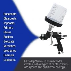 Master Pro MPS Cups & Liners Master Paint System MPS Disposable Paint Spray Gun Cup Liners And Lid System, 40 Pack Standard Size 20 Ounce (600ml) Kit