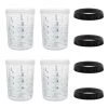 Master Pro Master Paint System MPS, 4 Pack Set Of Large Size 27 Ounce (800ml) Hard Cups And Retainer Rings - 4 Hard Cups And 4 Rings