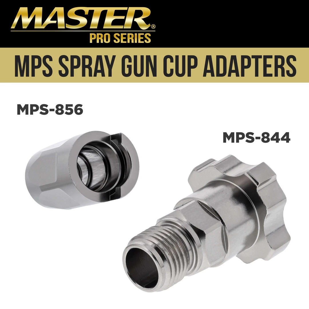 Master Pro Master Paint System MPS Spray Gun Cup Adapters 844 & 856 - Converts Sata RPS Spray Guns For Use With MPS Disposable Spray Gun Cup Liners & Lid System 4 Master Pro Master Paint System MPS Spray Gun Cup Adapters 844 & 856 - Converts Sata RPS Spray Guns For Use With MPS Disposable Spray Gun Cup Liners & Lid System