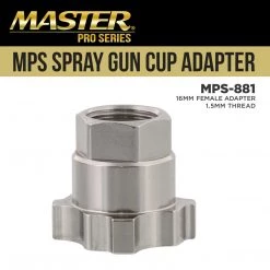 Master Pro Paint System MPS Spray Gun Cup Adapter - Converts Master Pro 33, 44 & 88, Iwata LPH400 HVLP Spray Guns For Use MPS Disposable Cup System Adapters